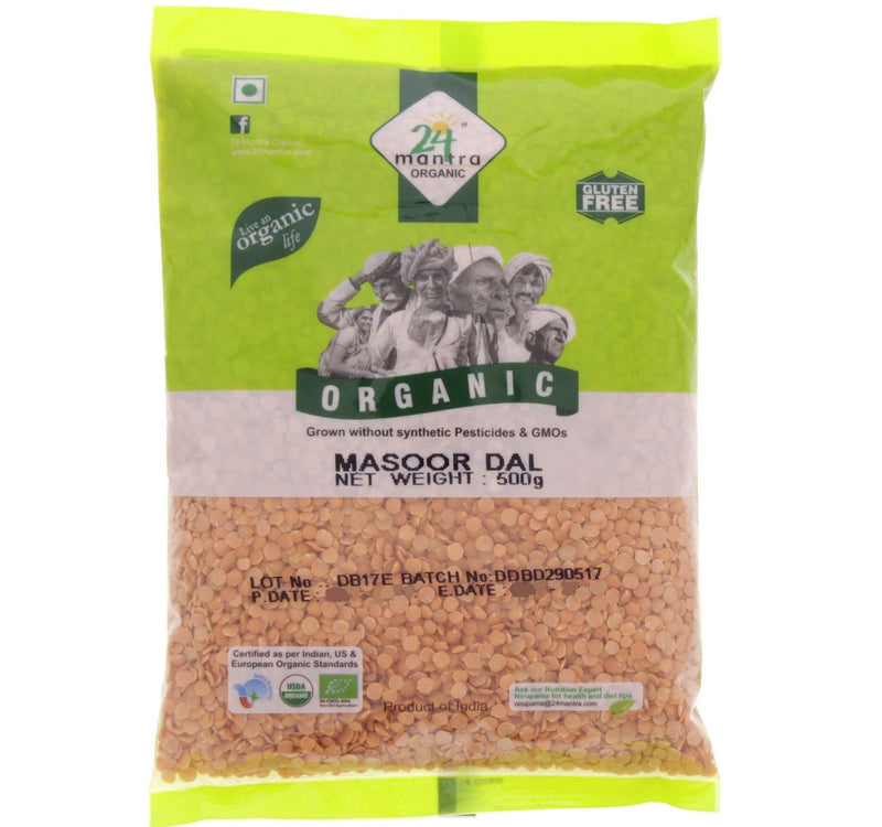 24 Mantra Organic Masoor Dal 500 g Lulu Hypermarket
