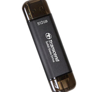 Transcend Type-C/A External SSD, 512 GB, Black, GESD310C