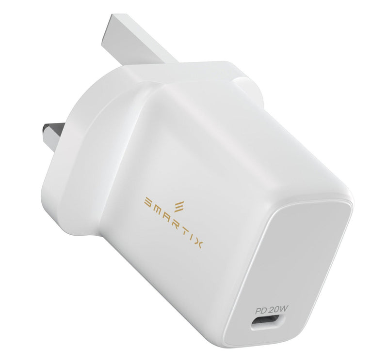 Smartix Premium Power USB-C Wall Adapter, 20 W, White, HCPD20C