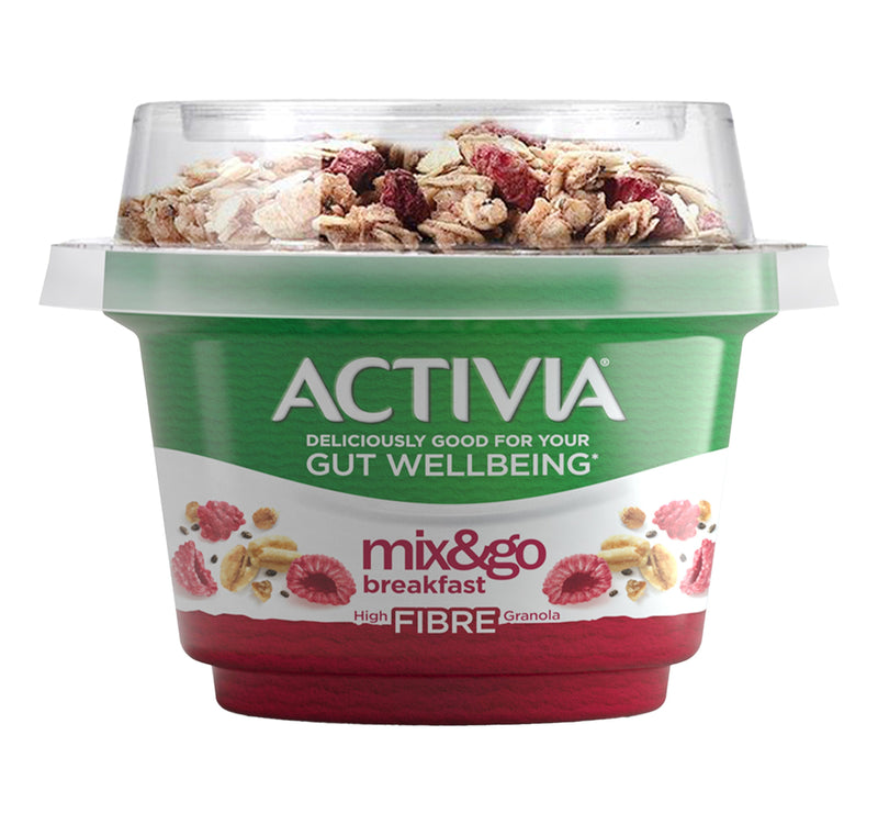 Activia Mix & Go Breakfast Raspberry Chia Granola Yogurt 150 g Sultan Center