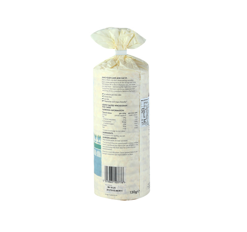 Kallo Rice Cakes Lightly Salted Wholegrain Low Fat 130 g