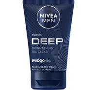 Nivea Men DEEP Face & Beard Wash Cleansing with Active Charcoal 100 ml