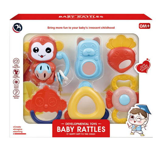 First Step Baby Rattle Set, 6 pcs, BM6300-3B24