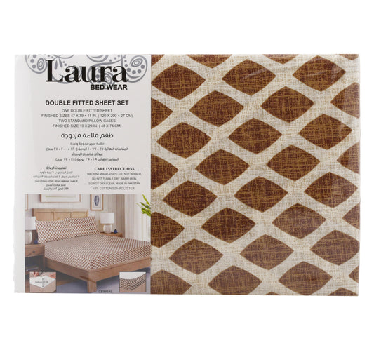 Laura Fitted Sheet 120 x 200cm Assorted Colors