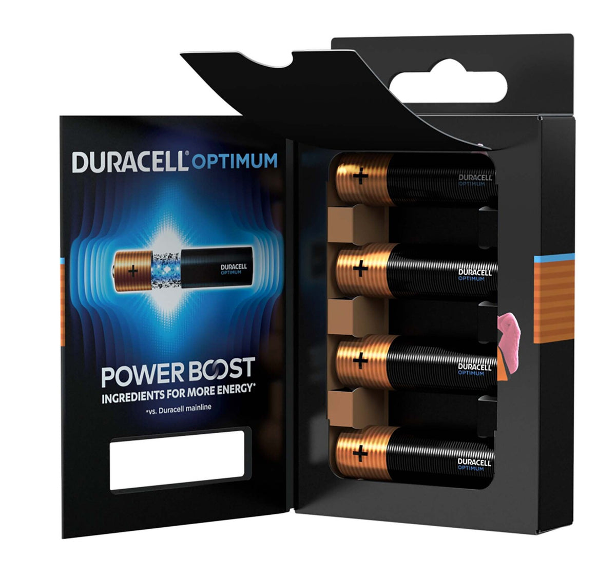 Duracell Optimum Type AA Alkaline Batteries, pack of 4