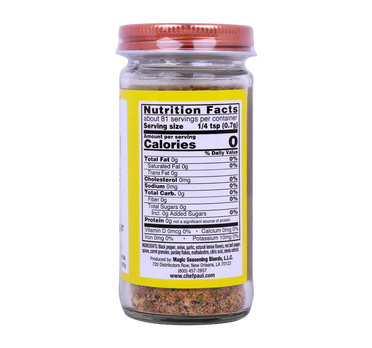 Chef Paul Prudhomme Magic Seasoning Blends Lemon & Cracked Pepper 57 g