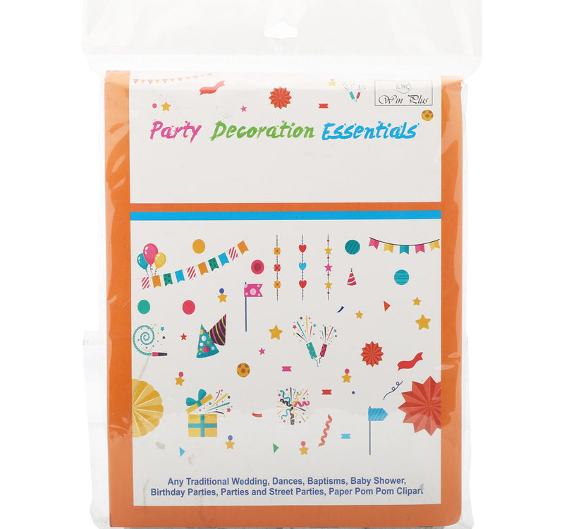 Win Plus Silver Crepe Paper Round EX306 12pcs