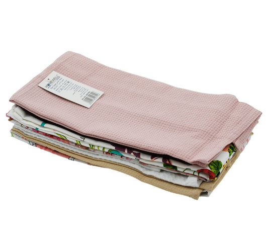 Homewell Cotton Kitchen Towel, 8 pcs, Assorted