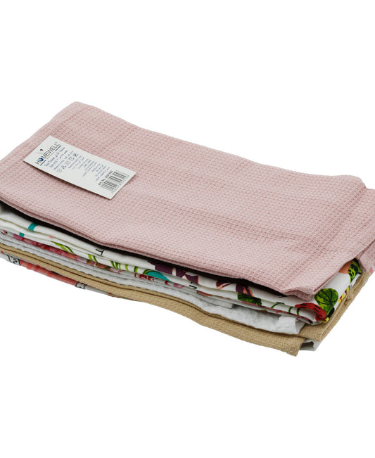 Homewell Cotton Kitchen Towel, 8 pcs, Assorted