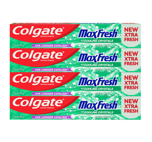 Colgate Max Fresh Clean Mint Toothpaste Value Pack 4 x 75 ml