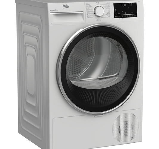Beko Condenser Tumble Dryer, 15 Programmes, 9 kg, White, DC9W