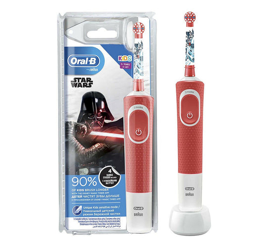Oral-B D100 Vitality Rechargeable Kids Toothbrush With Travel Case D100.414 2K-Star wars