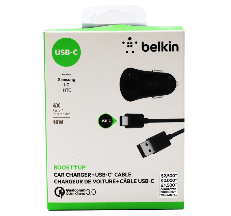 Belkin Quick Charge Car Charger + Type-C Cable F7U032 Lulu Hypermarket