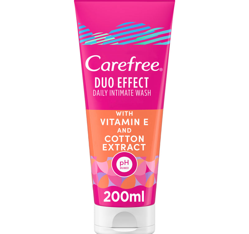 Carefree Daily Intimate Wash Duo Effect with Vitamin E and Cotton Extract 200 ml