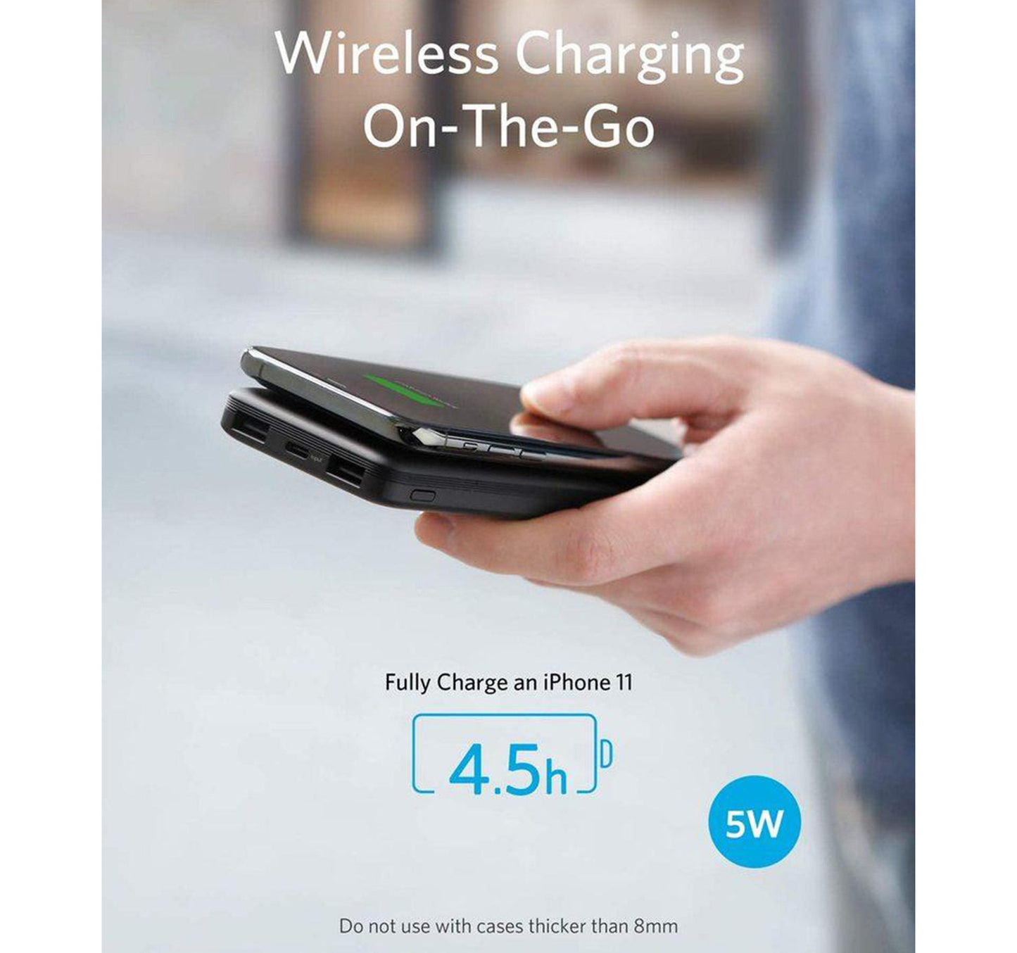 Anker Wireless Portable Charger, PowerCore 10,000mAh Power Bank with USB-C (A1615H11) Sultan Center