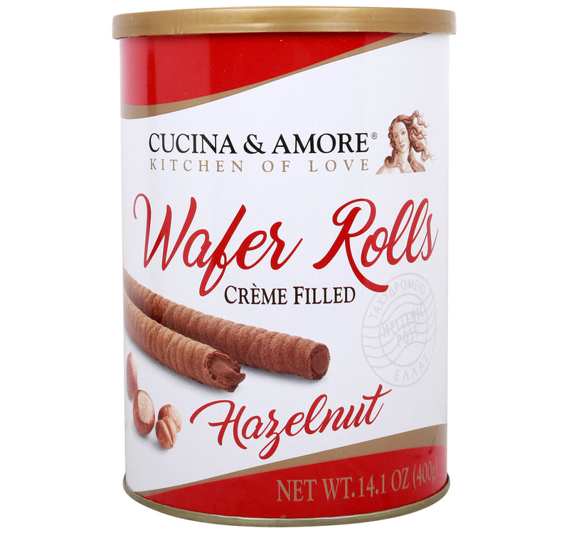 Cucina&Amore Hazelnut Creme Filled Wafer Roll 400 g