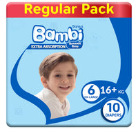 Sanita Bambi Baby Diaper Regular Pack Size 6 XX-Large 16+ kg 10pcs