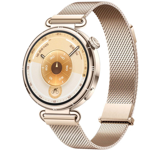 Huawei GT6 Konsu GPS + Wifi Smartwatch, 41 mm Stainless Steel Case with Gold Milanese Strap, KSU-B19