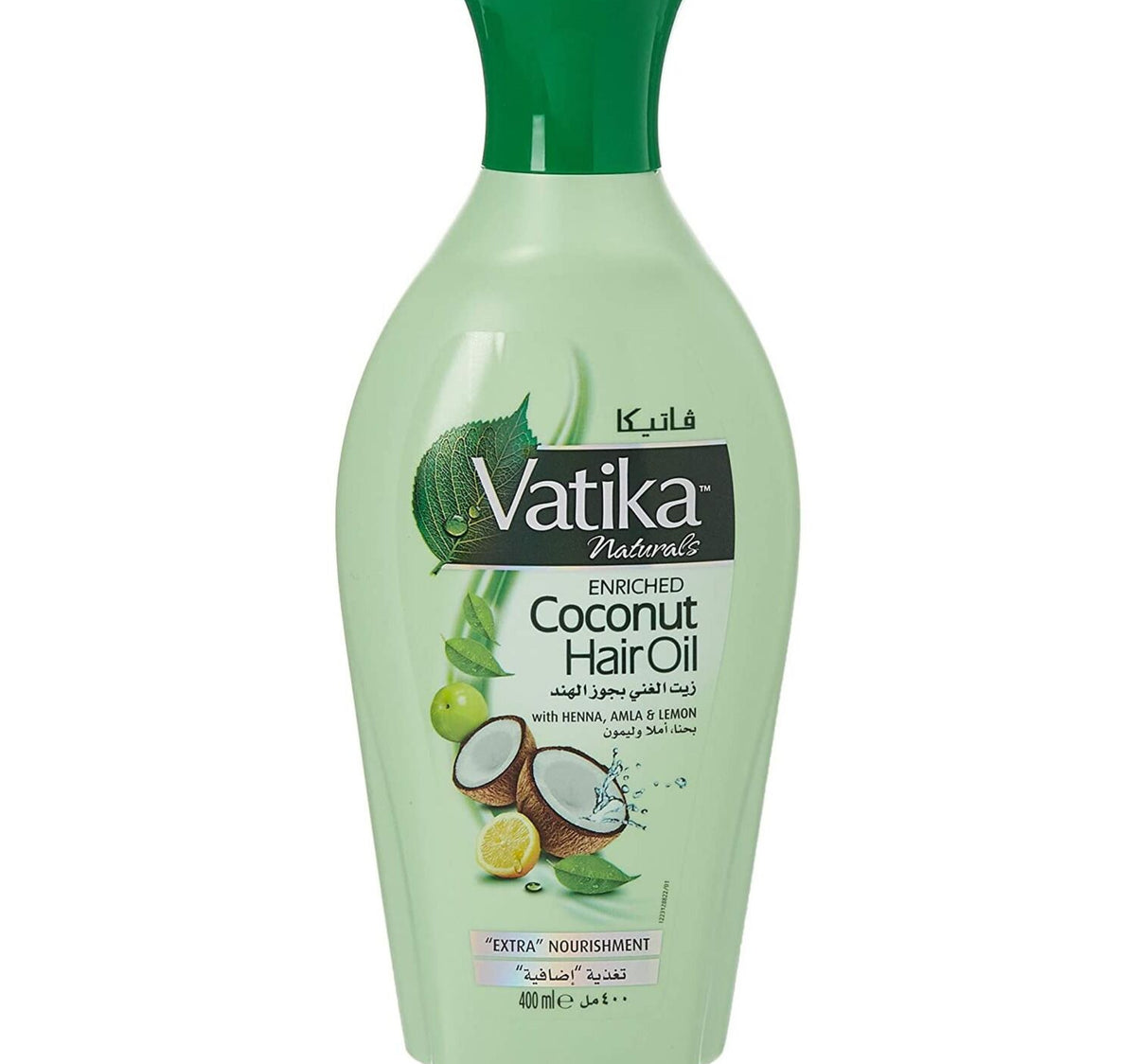 Vatika Naturals Enriched Coconut Hair Oil with Henna Amla & Lemon Promotes Soft Strong & Silky Hair For Extra Nourishment 400 ml