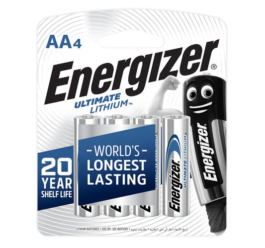 Energizer Ultimate Lithium AA battery L91BP4, Pack of 4 Pcs
