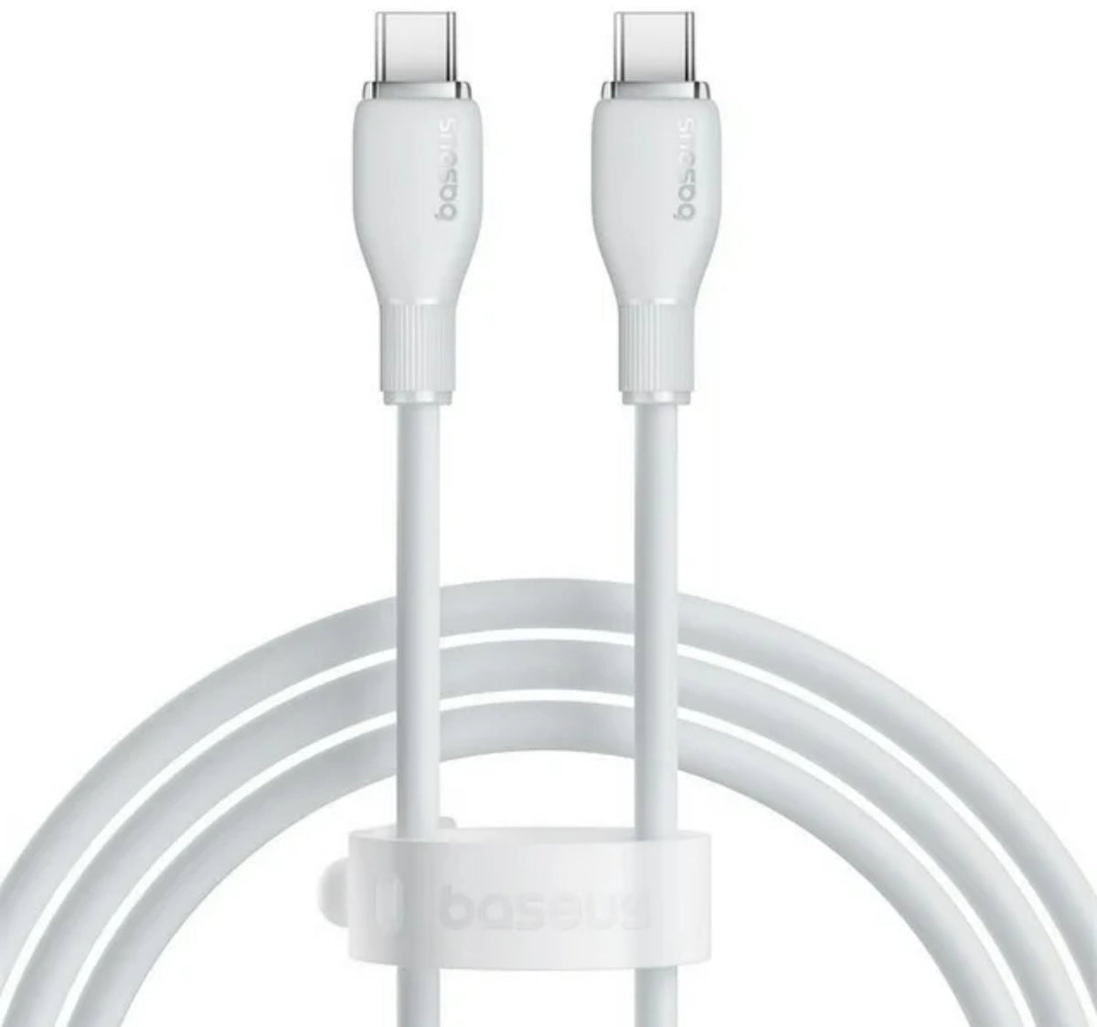 Baseus 100W USB-C to USB-C Cable, 1.2m, White, P10355702221 Lulu Hypermarket