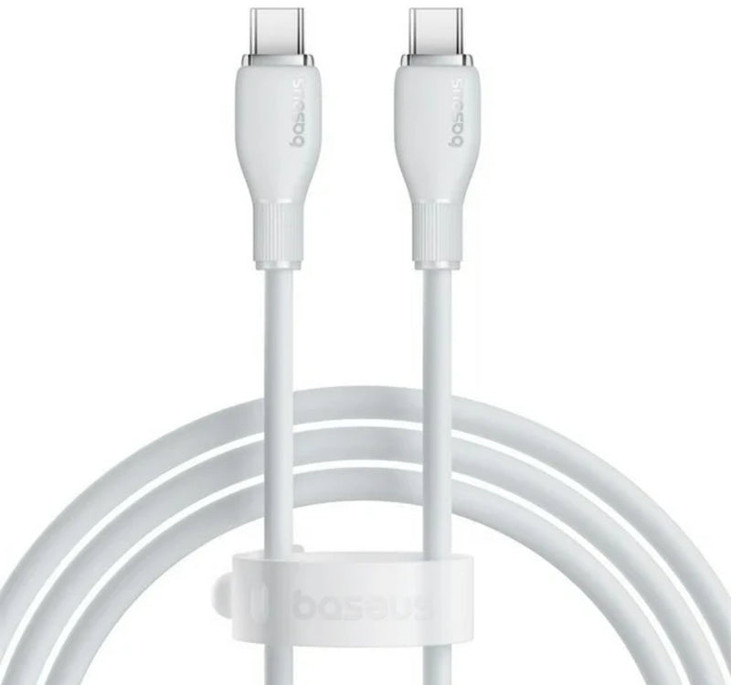 Baseus 100W USB-C to USB-C Cable, 1.2m, White, P10355702221 Lulu Hypermarket