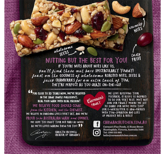 Carmans Almond Cashew & Cranberry & Nut Bar 5 x 35 g Lulu Hypermarket