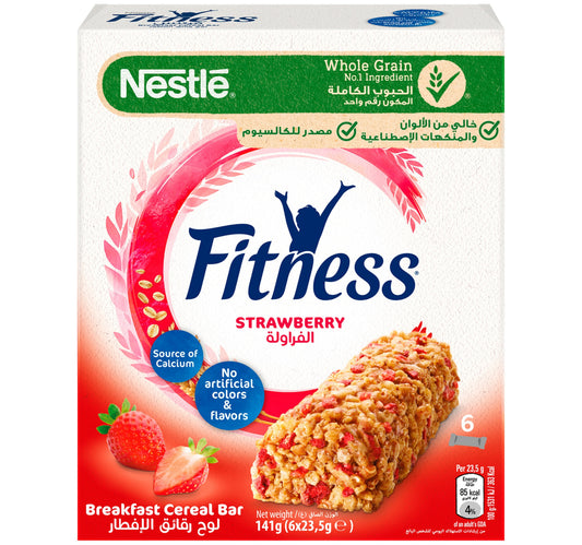 Nestle Fitness Strawberry Cereal Bar 6 x 23.5 g Lulu Hypermarket
