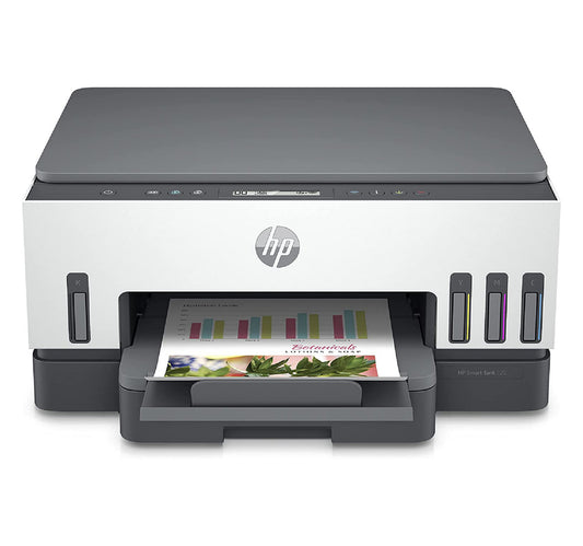 HP Smart Tank 720 All-in-One Wireless Ink Tank Printer, White/Grey, 6UU46A