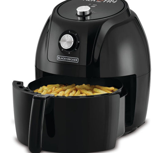 Black+Decker 5.6 L Aerofry Mechanical Control Air Fryer, 1800 W, Black, AF575-B5