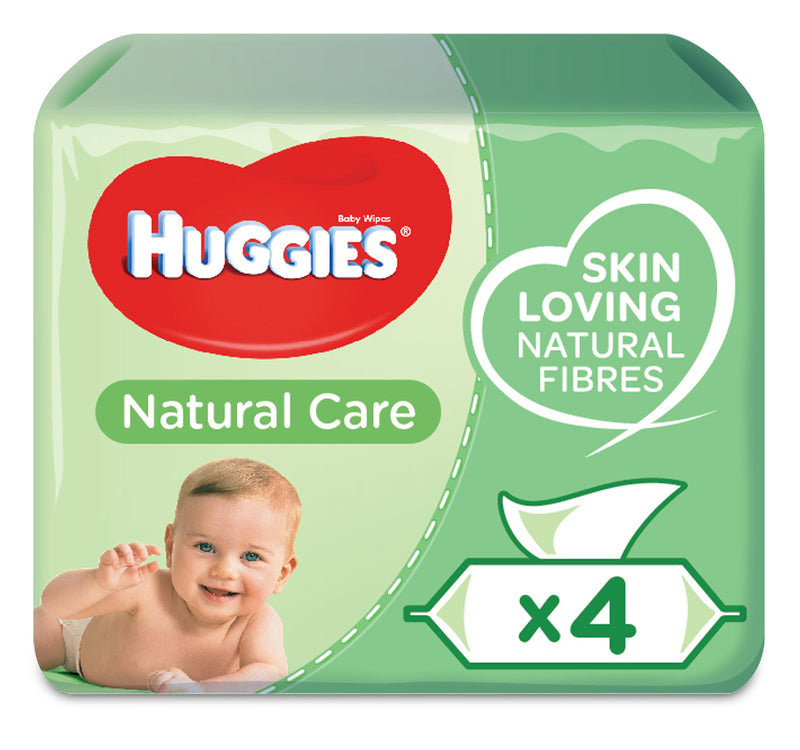 Huggies Natural Care Baby Wipes 4 x 56 pcs
