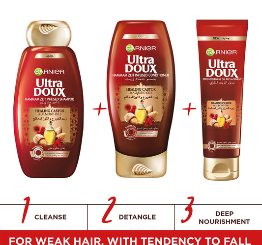 Garnier Ultra Doux Almond & Castor Shampoo 400 ml
