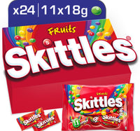 Skittles Candy Coated Chewy Lens Fruit 11 x 18 g