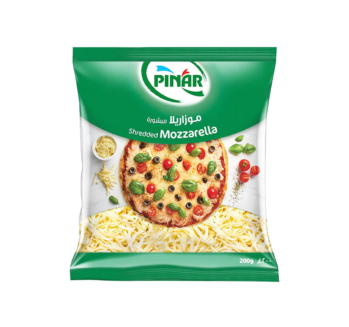 Pinar Shredded Mozzarella Cheese Value Pack 2 x 200 g Sultan Center