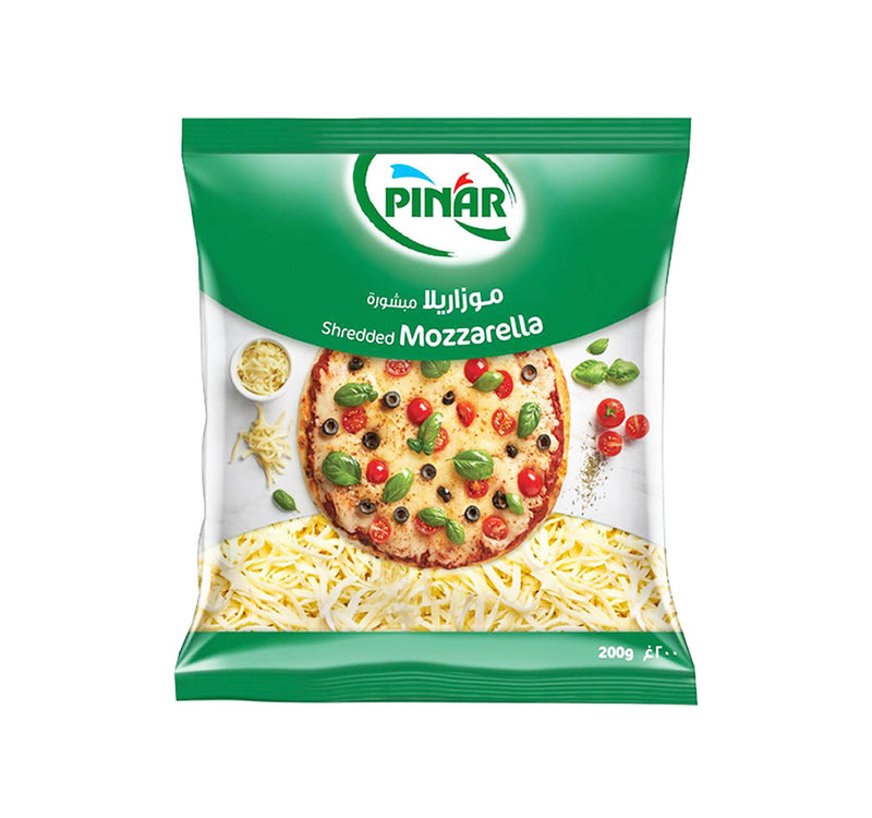 Pinar Shredded Mozzarella Cheese Value Pack 2 x 200 g Sultan Center