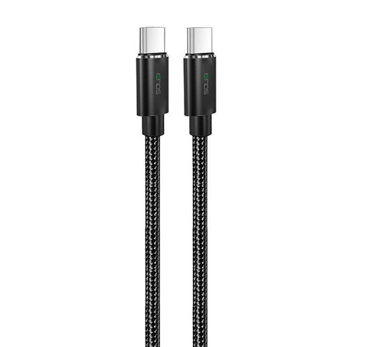 Iends Dual Type-C Charge and Sync Cable CA588, Black Lulu Hypermarket