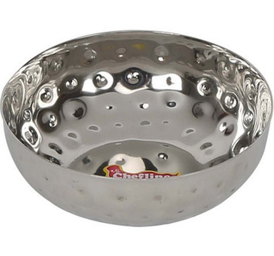 Chefline Stainless Steel Hammered Bowl, Pearl 4