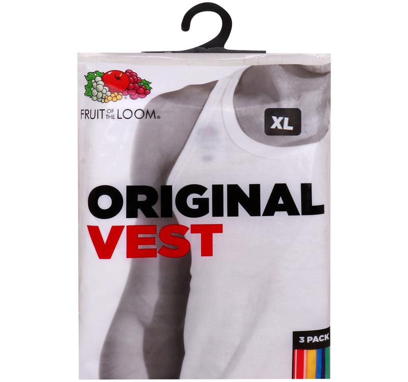 سترة رجالية من Fruit of the Loom، مقاس XL، 3 قطع، 17006330WH