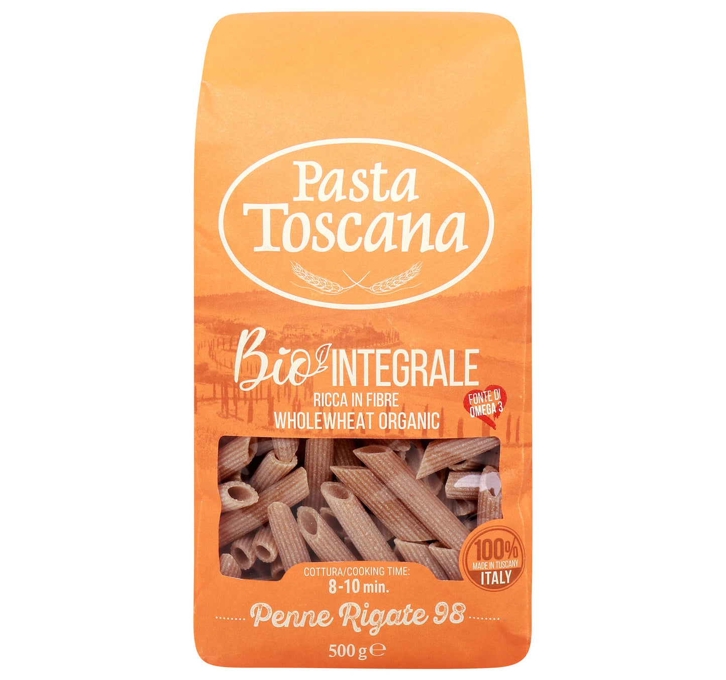 Pasta Toscana Bio Integrale Whole Wheat Organic Penne Rigate No. 98 500 g Lulu Hypermarket