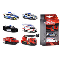 Majorette S.O.S 3 Car Pack 3 Pcs Set, 2 Assist, Assorted, 212057261038