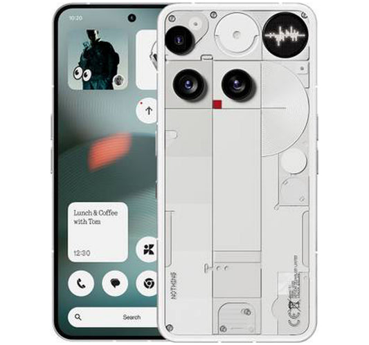 Nothing Phone (3) 5G Smartphone, 12 GB RAM, 256 GB Storage, White + Nothing True Wireless Earbuds, Assorted, B162-NOTHING-EAR-A