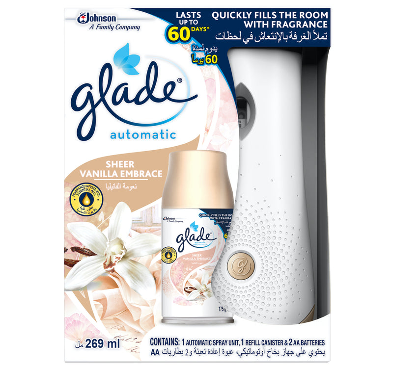 Glade Automatic Spray Unit + Refill Sheer Vanilla Embrace 269 ml