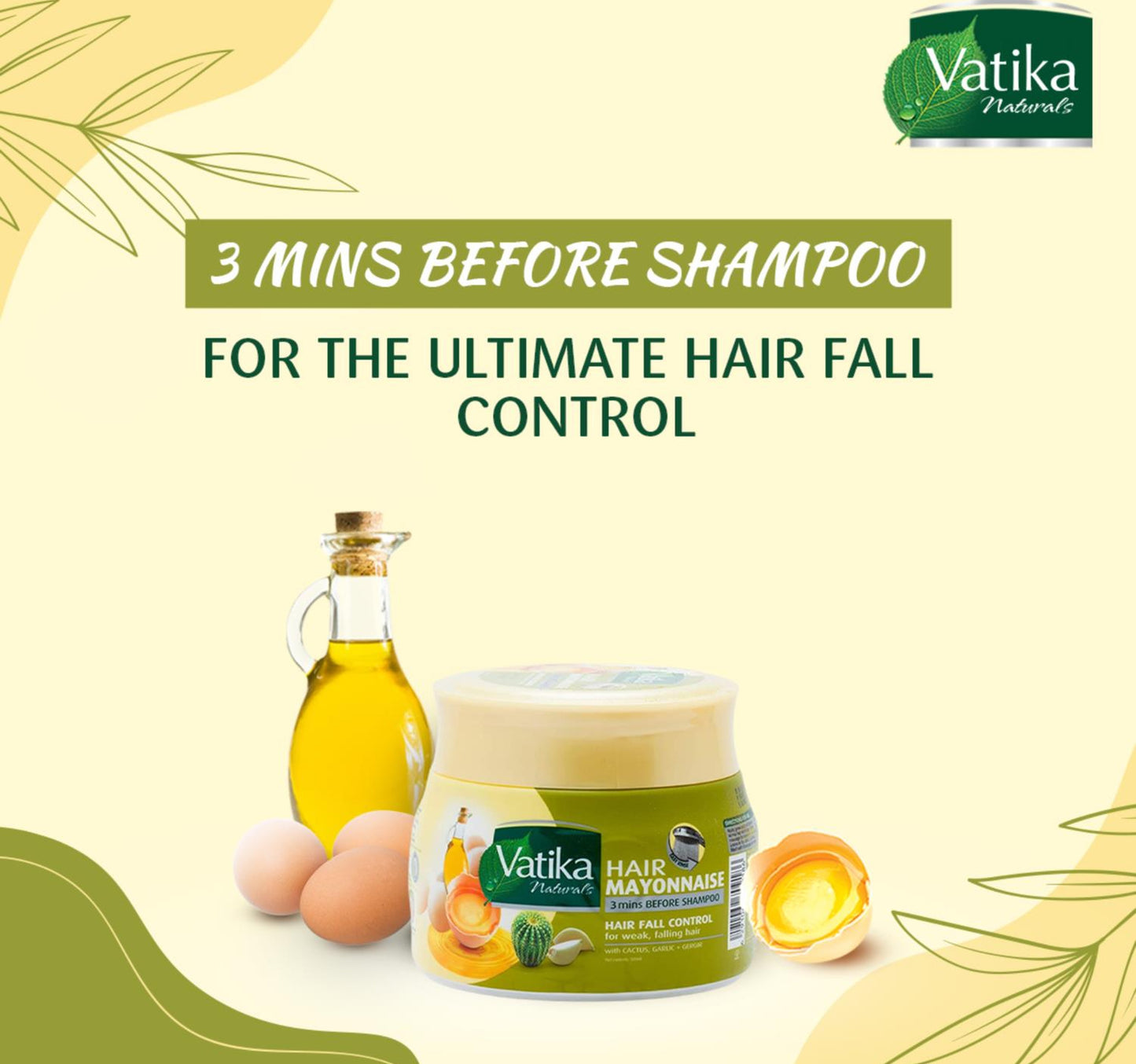 Vatika Hair Fall Control Hair Mayonnaise For Weak & Falling Hair 500 ml