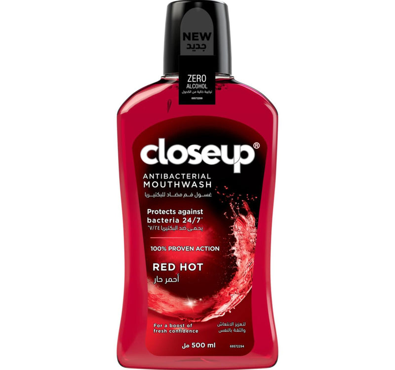 Closeup Red Hot Anti-Bacterial Mouth Wash 500 ml