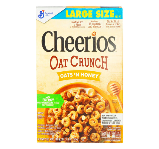 General Mills Cheerios Oats 'N Honey Oat Crunch 515 g Lulu Hypermarket