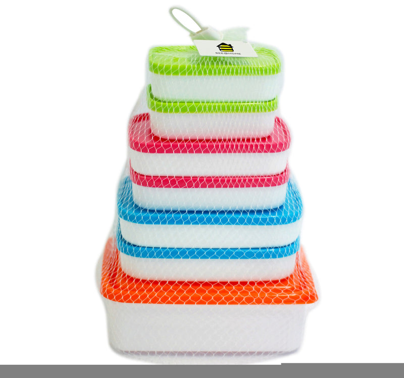 Bee Plastic Food Keeper Set, 7 pcs, Multicolor, ES7693