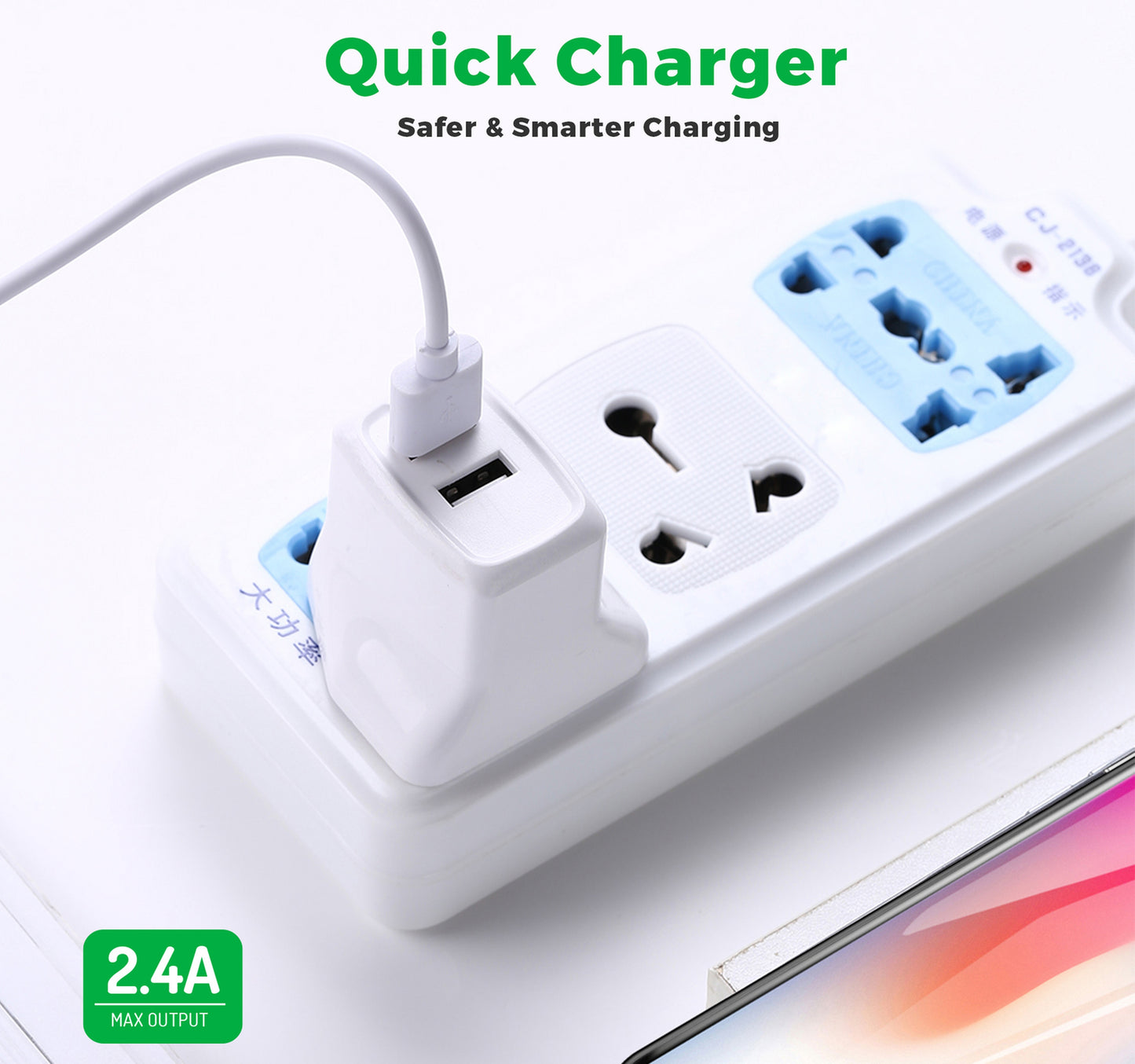 Iends Dual Usb Travel Charger /2in1 Cable