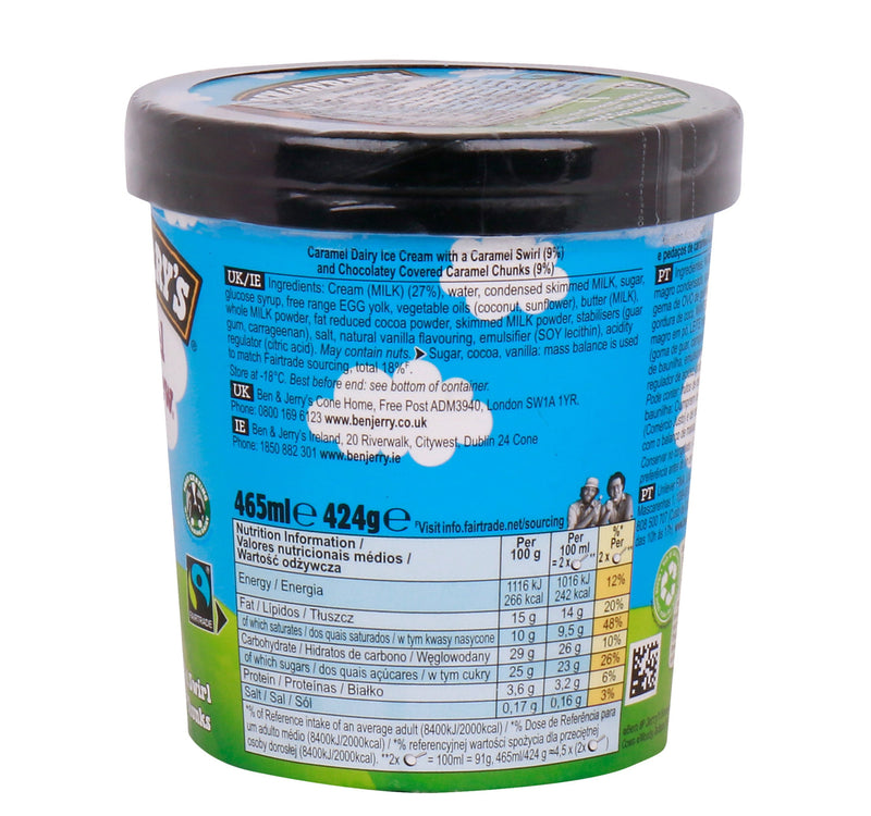 Ben & Jerry's Caramel Chew Chew Ice Cream 465 ml