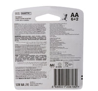 Energizer Max Plus AA Alkaline Battery 6+2