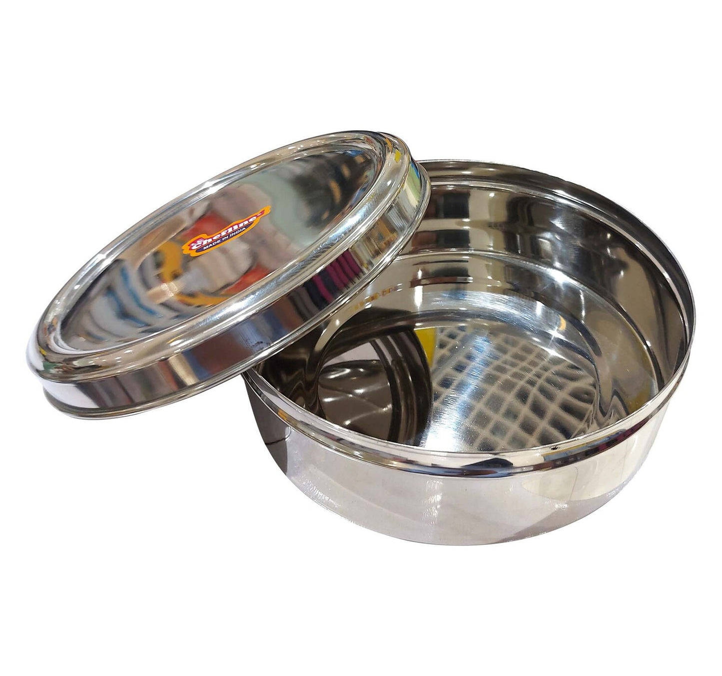 Chefline Stainless Steel Round Lunch Box, Extra Small, S1